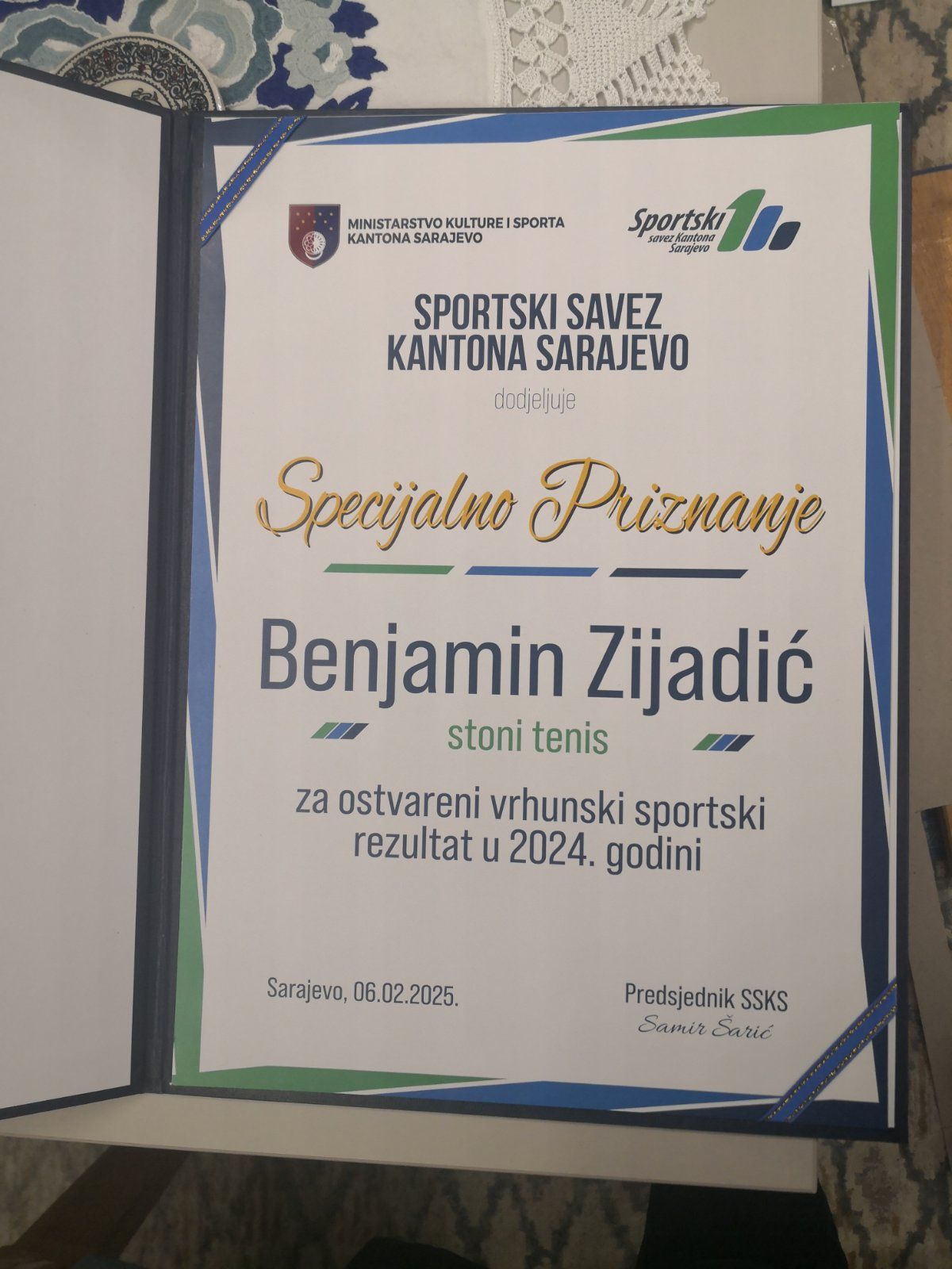 Benjamin Zijadić, stonteniser, prvak Bosne i Hercegovine u kategoriji juniora, a i seniora | Treća gimnazija Sarajevo